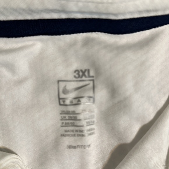 Nike team dri-fit polo shirt 3XL white with navy - Picture 2 of 6